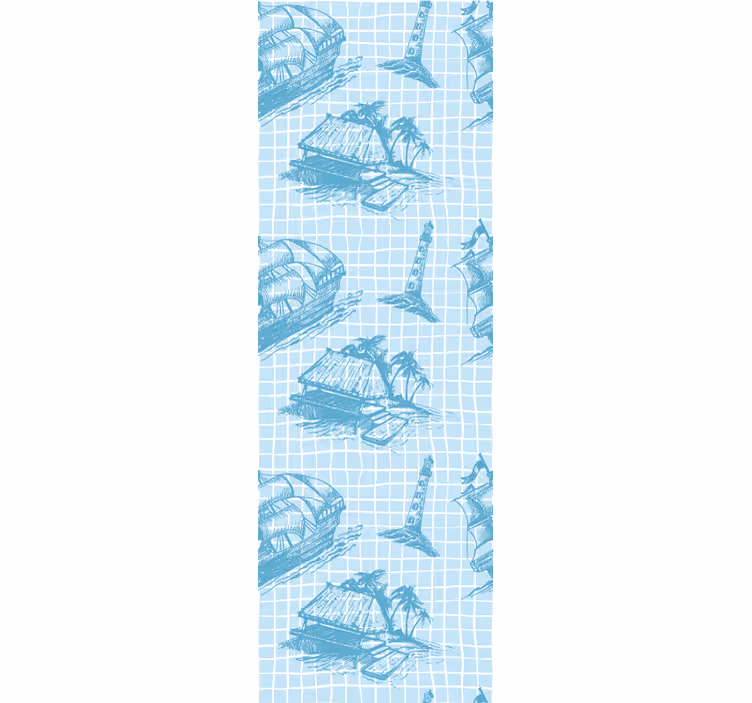 Rolo zavjese klasična dizajn uzorak westwind toile - TenStickers