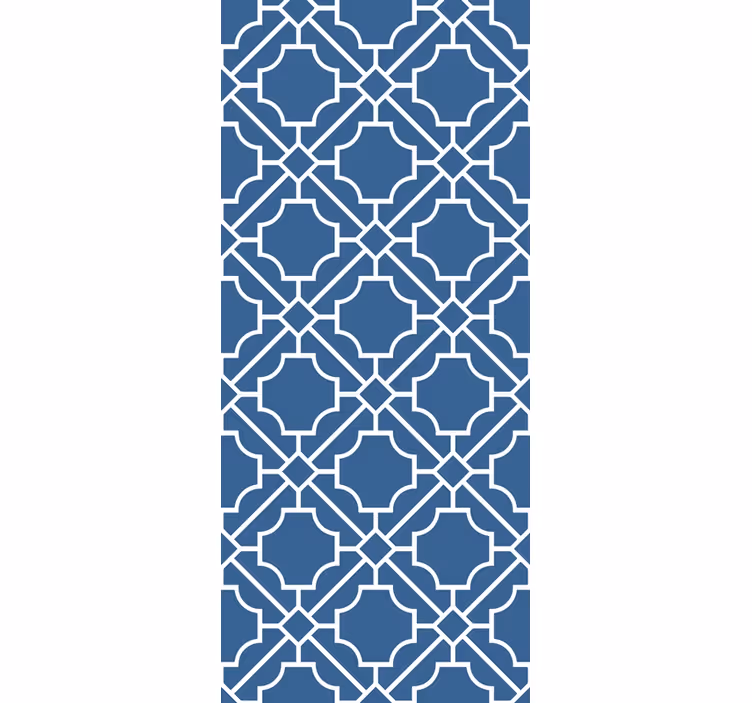 Rolo zavjese hodnik geometrijski 'rešetka' bijela/navy - TenStickers