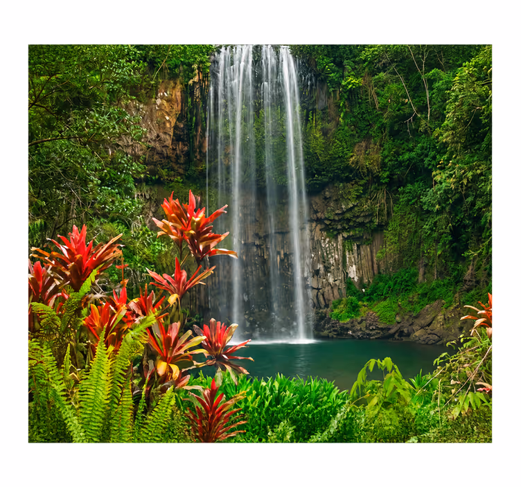 Zavjese za kuhinju širine 130 waterfall šuma - TenStickers
