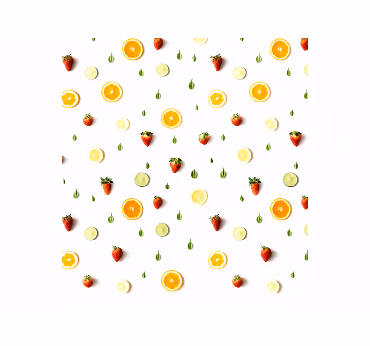 Rolo zavjese žuta boja s realističnim uzorkom voća - TenStickers
