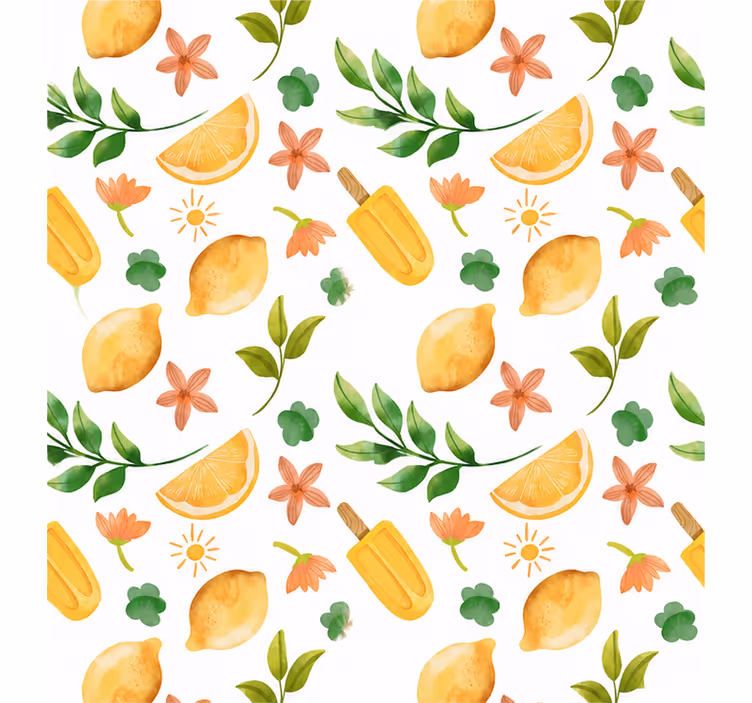 Rolo zavjese žuta boja ljetni citrusi - TenStickers