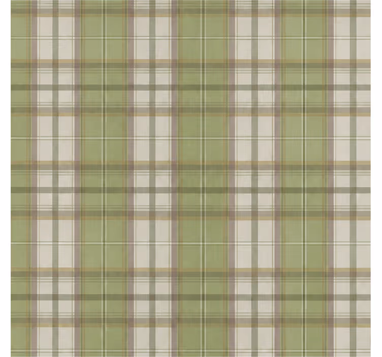 Zelene zavjese uz tartan uzorak kilta - TenStickers