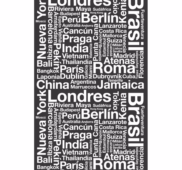 Gradovi tekst rolo crna pozadina - TenStickers