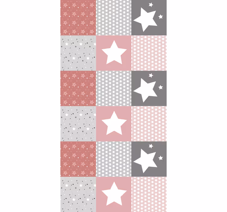 Rolo zavjese vrtić patchwork zvjezdasti uzorak - TenStickers