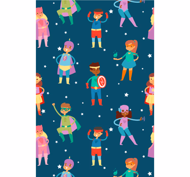 Superkids uzorak superheroj Rolo zavjese - TenStickers