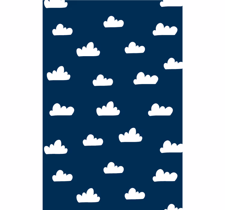 Tamnoplava pozadina oblak Rolo zavjese - TenStickers