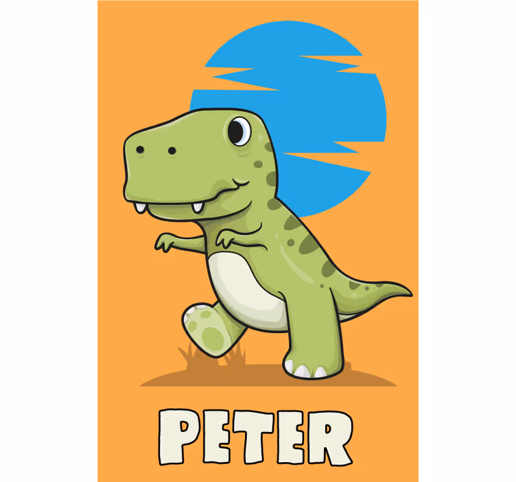 Zelena t-rex prilagođena tiskana prozorska zavjesa - TenStickers