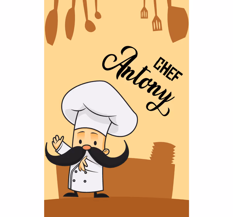 Chef prilagođena tiskana zaslon za prozor - TenStickers