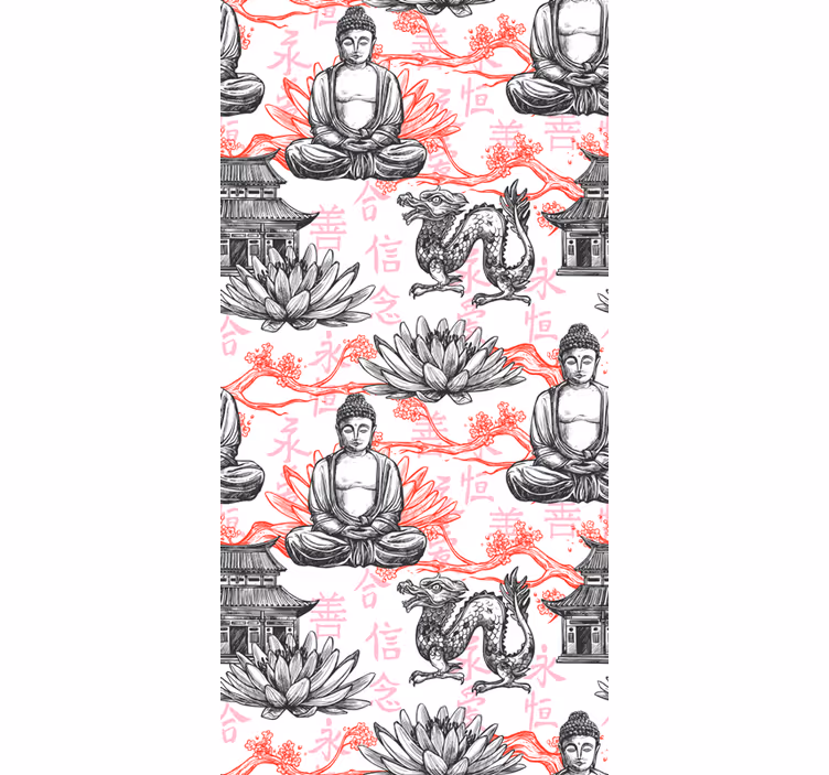 Ukrasni buddha zen Rolo zavjese - TenStickers