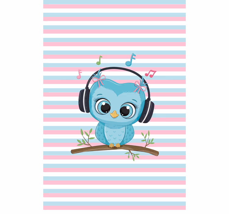 Rolo zavjese životinje glazbena ilustracija sove - TenStickers