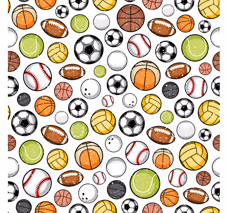 Rolo zavjese sport raznovrsna oprema za lopte - TenStickers