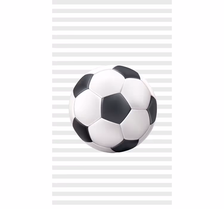 Bijelo-crna nogometna zavjesa s loptom - TenStickers