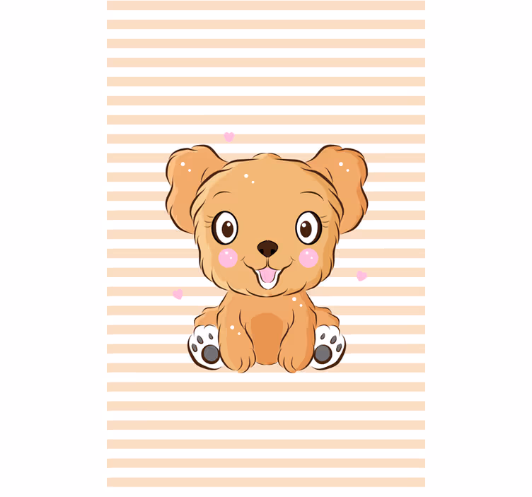 Rolo zavjese više životinja ilustracija slatkog psića - TenStickers