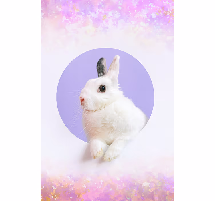 Rolo zavjese više životinja portret zeca - TenStickers