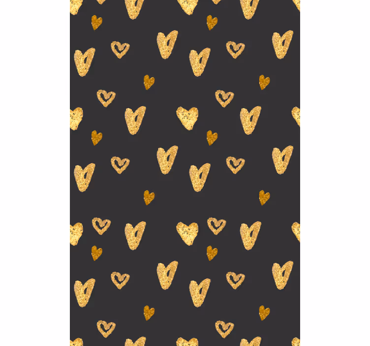 Zlatna srca romantična Rolo zavjese - TenStickers
