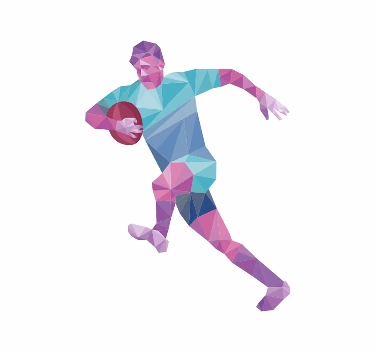 Rolo zavjese sport geometrijski ragbijaš - TenStickers