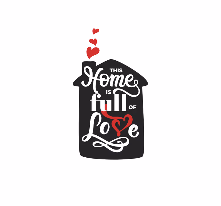 Rolo zavjese romantična dom pun ljubavi znak - TenStickers
