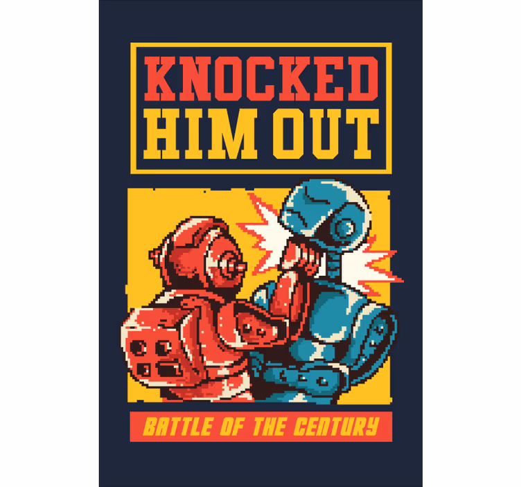 Rolo zavjese štreber robotski boksački meč - TenStickers