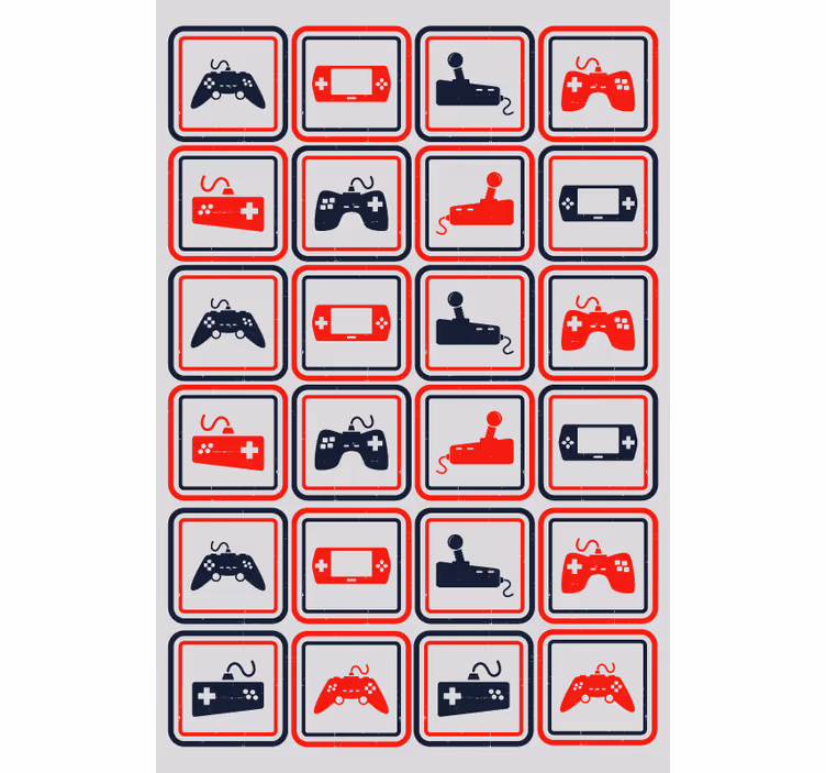 Retro sive kontrolere geek rolo zavjese - TenStickers