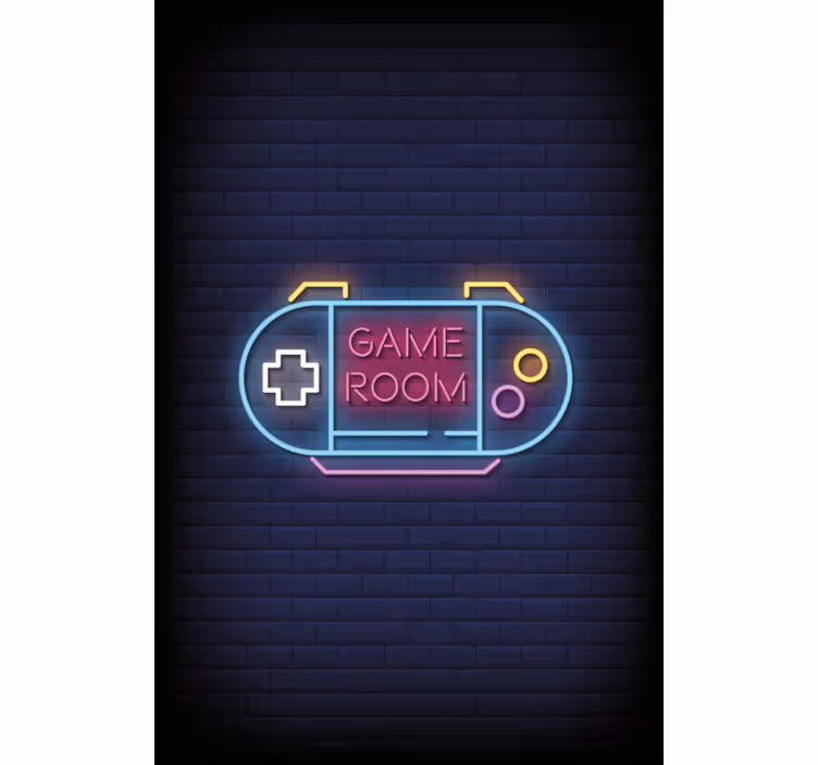 Igraonica s neonskim svjetlom geek rolo zavjese - TenStickers
