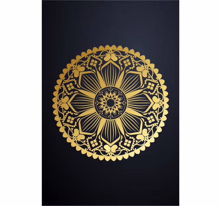 Zlatni efekt mornarička mandala zen roleta - TenStickers