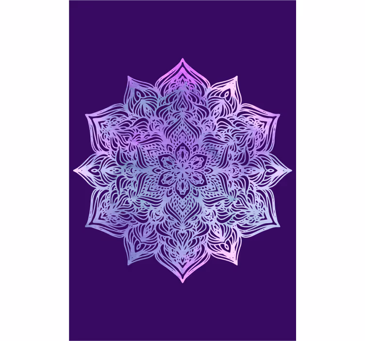 Ljubičasti oblik mandale.. Zen Rolo zavjese - TenStickers