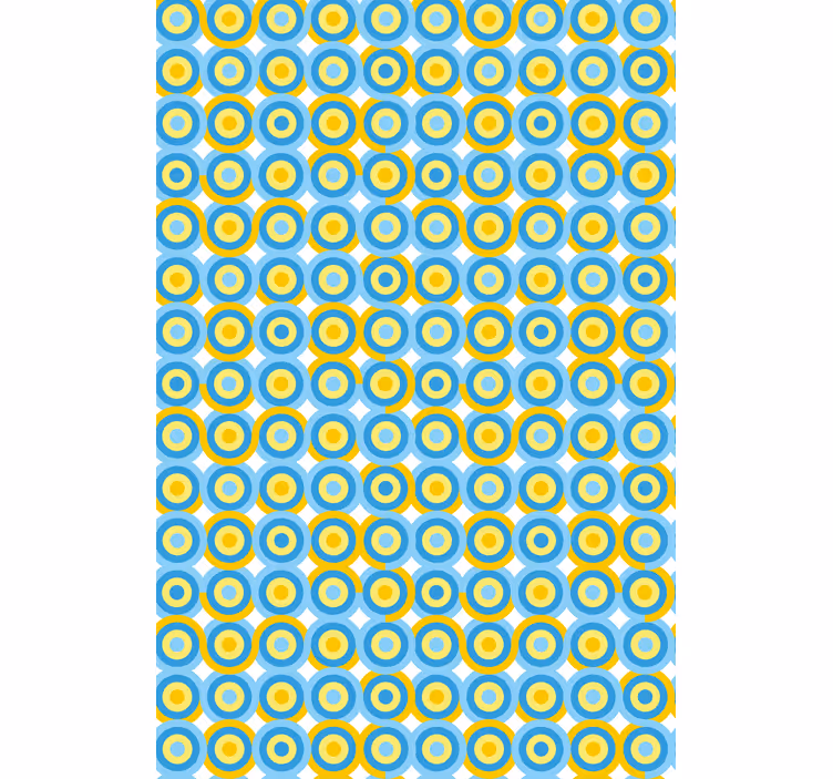 Moderna rolo zavjesa u plavom i žutom uzorku - TenStickers