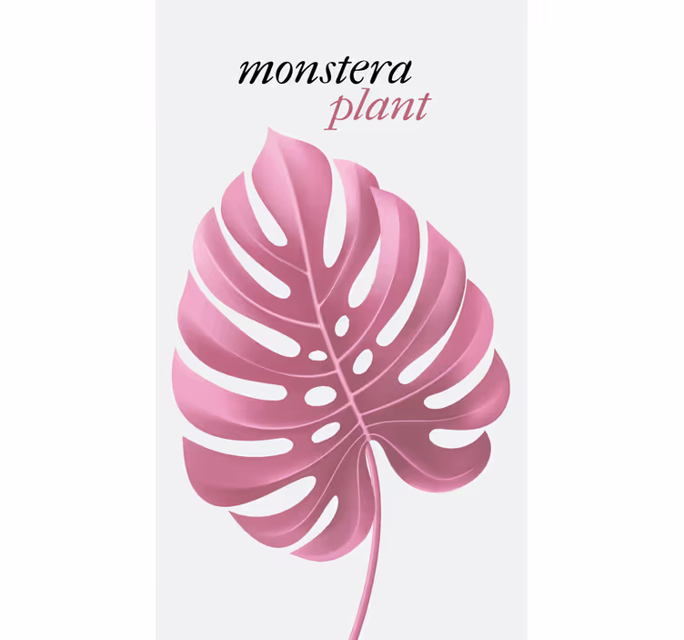 Rolo zavjese cvijeće i biljke biljka ružičasta monstera - TenStickers