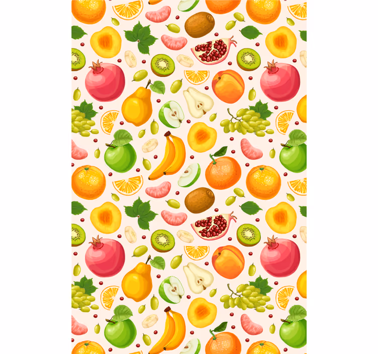 Kriške voća i rolo zavjesa povrće - TenStickers