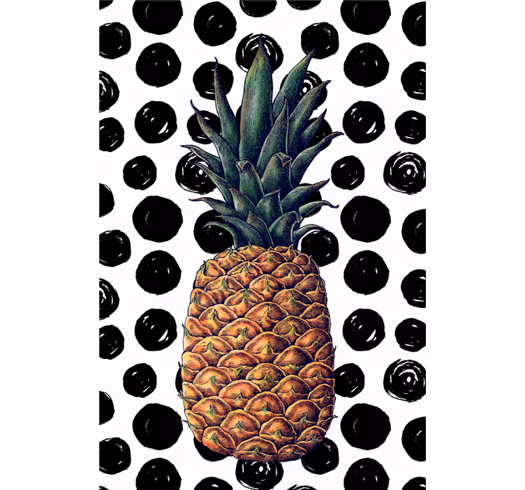 Rolo zavjese voće i povrće ananas s točkicama - TenStickers