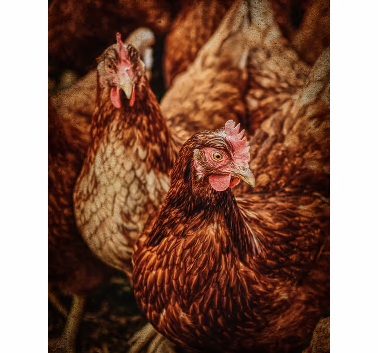 Rolo zavjese više životinja rustikalne farmske kokoši - TenStickers