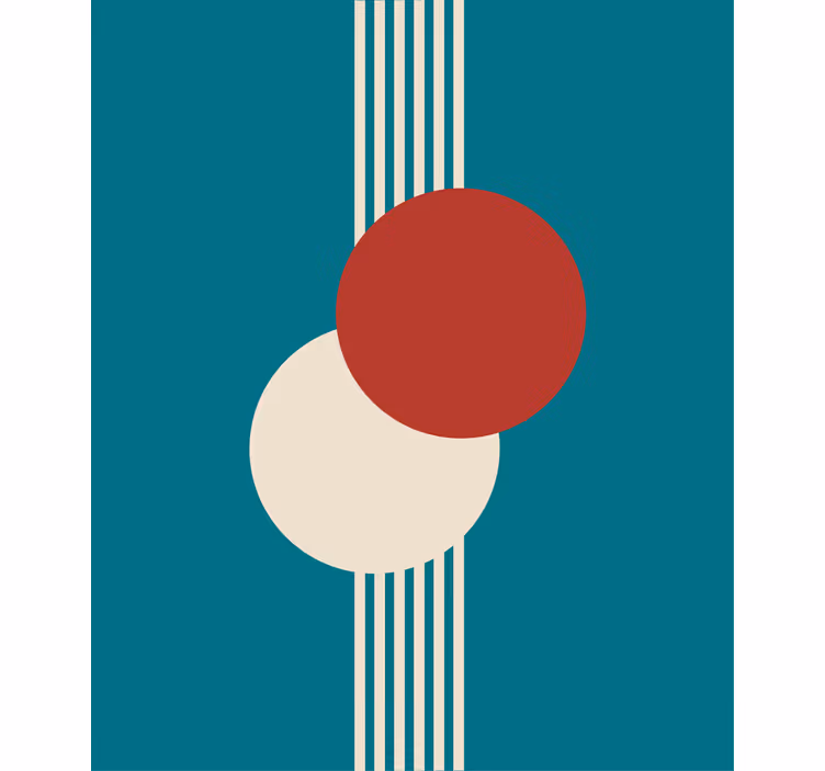 Rolo zavjese moderna kompozicija geometrijskog kruga - TenStickers