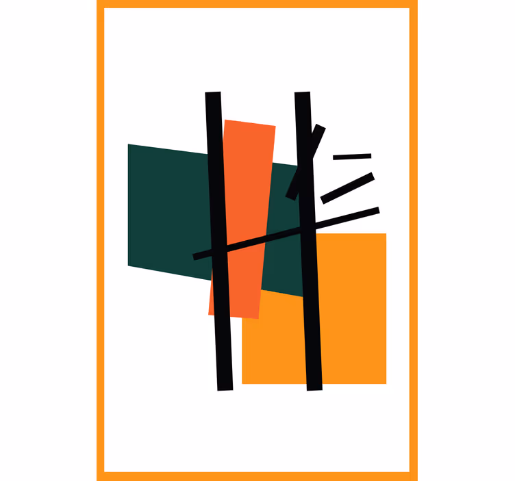 Rolo zavjese moderna sastav geometrijskih blokova - TenStickers