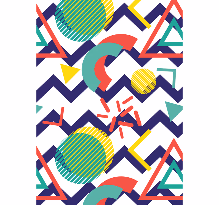 Jake boje geometrijsko slikanje rolo zavjesa slikarstvo - TenStickers