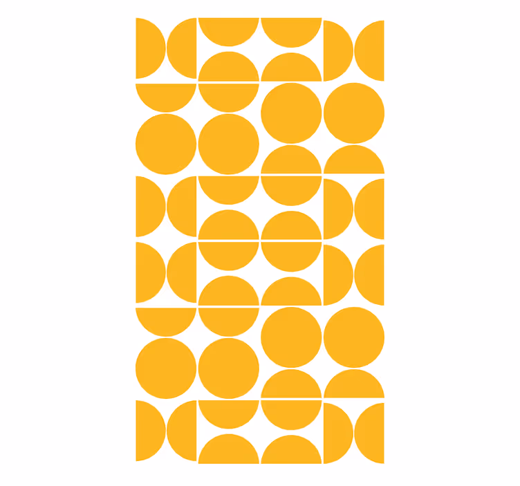 Polukruzi geometrijska umjetnost rolo zavjesa slikarstvo - TenStickers