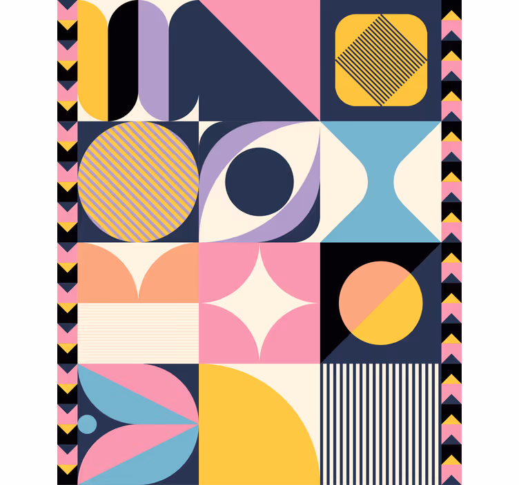 Rolo zavjese moderna kolaž geometrijskih oblika - TenStickers