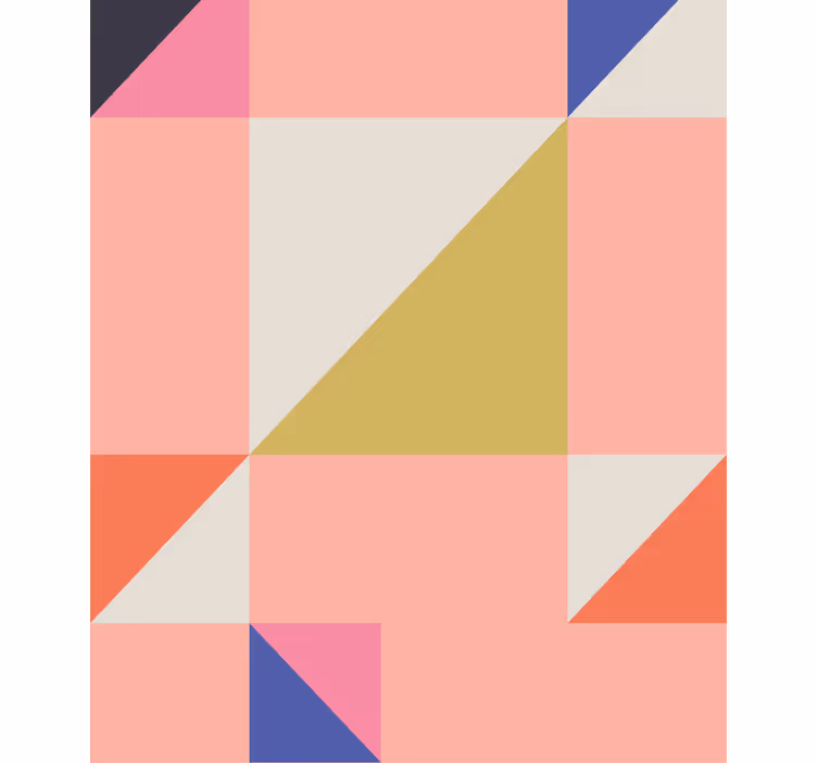 Rolo zavjese rustikalna geometrijski blokovi u boji - TenStickers