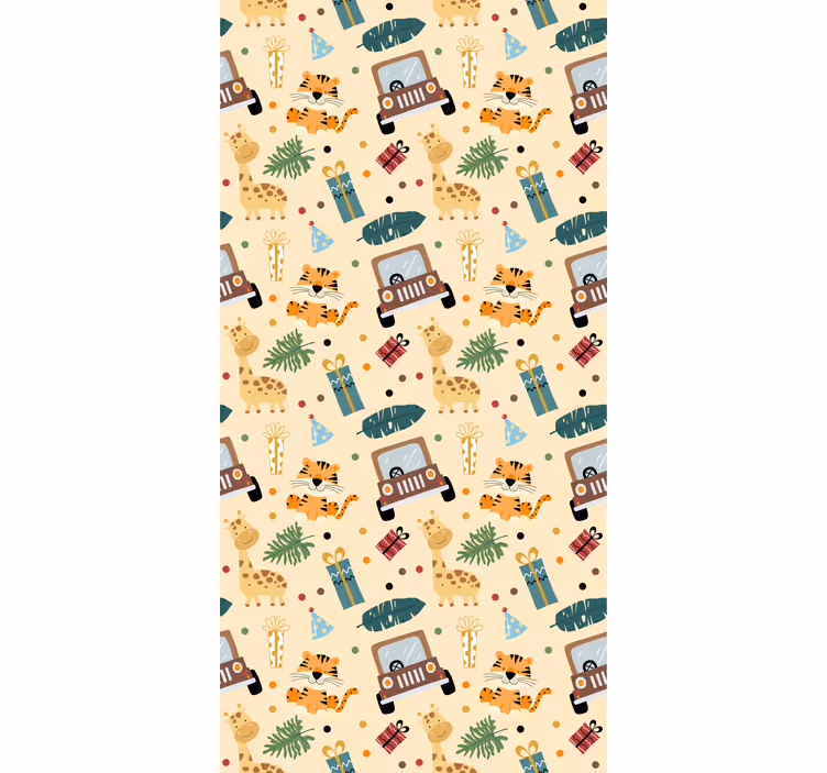 Zavjese za dječju sobu avanture na temu safarija - TenStickers