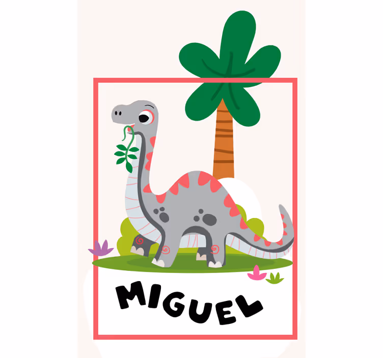 Rolo zavjese dinosaura langer hals s imenom - TenStickers