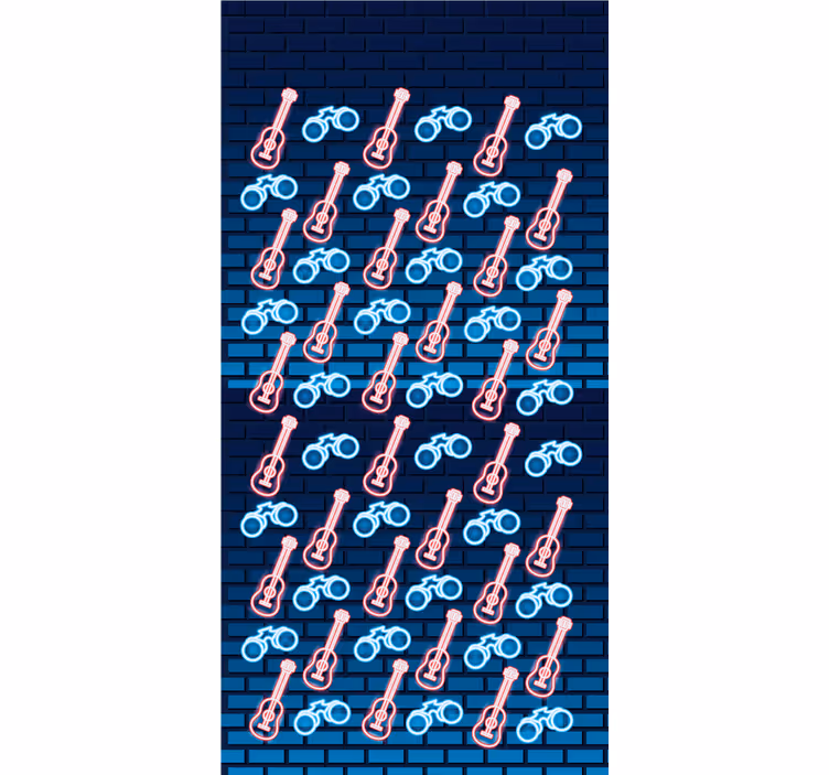Rolo zavjese izvornik glazbeni uzorak gitare - TenStickers