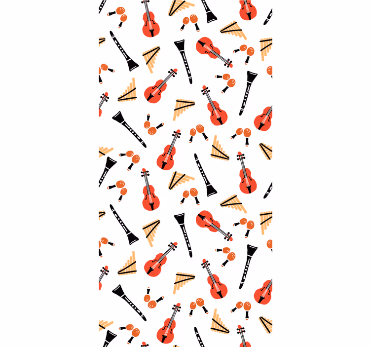 Rolo zavjese izvornik motiv glazbenih instrumenata - TenStickers