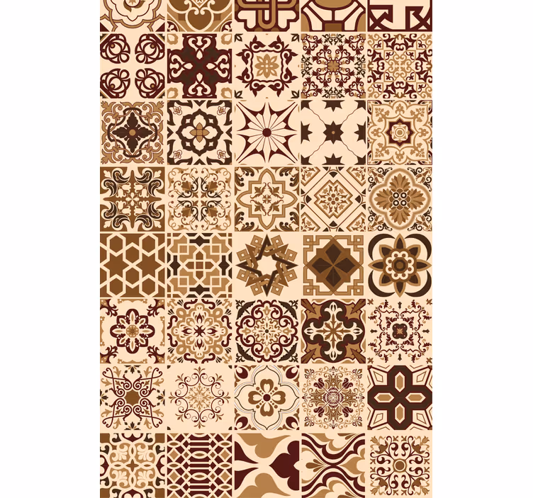 Ostale rolete geometrijske bež pločice - TenStickers