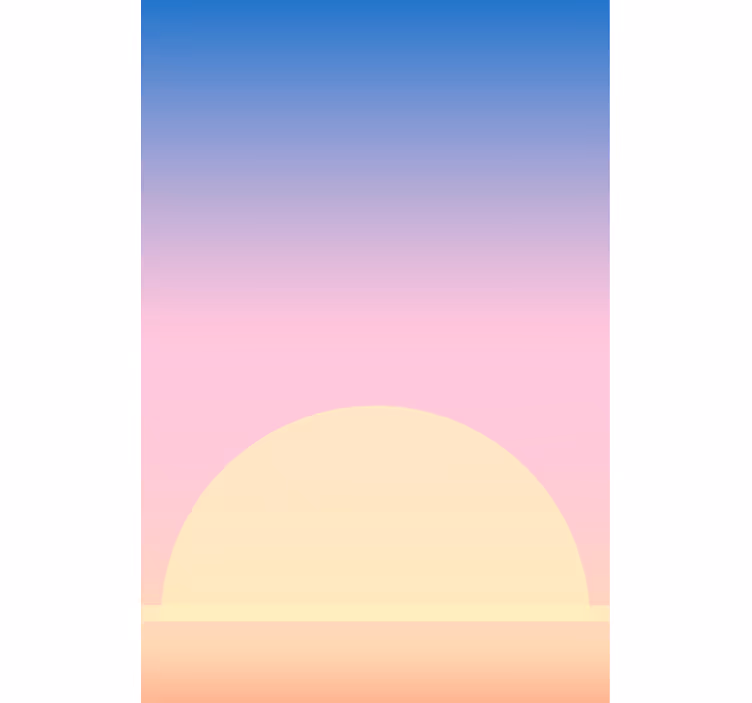 Rolo zavjese s crtežima dizajn horizonta zalaska sunca - TenStickers