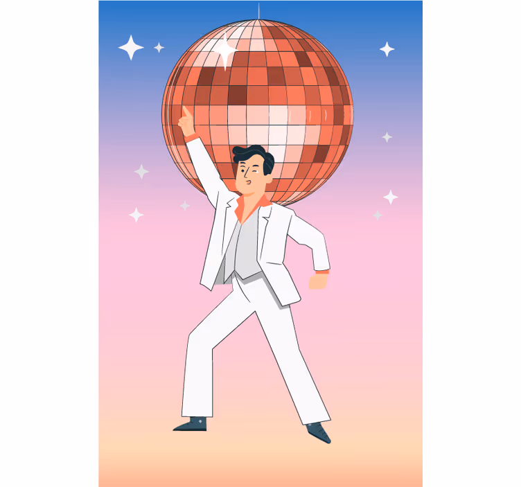 Rolo zavjese izvornik poza disko plesačice - TenStickers