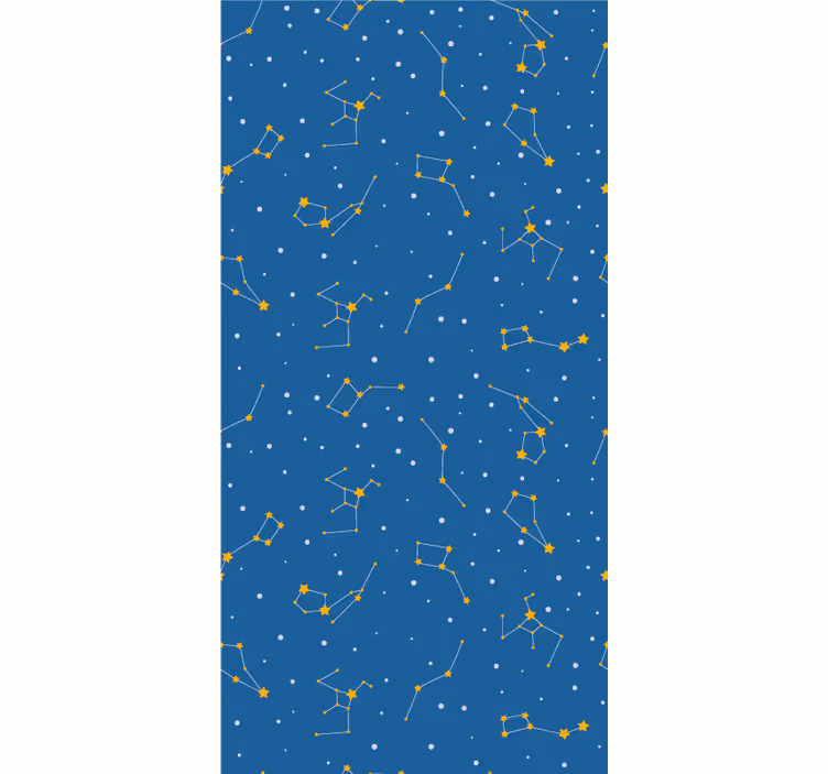Plave zavjese konstelacijski uzorak dizajna - TenStickers