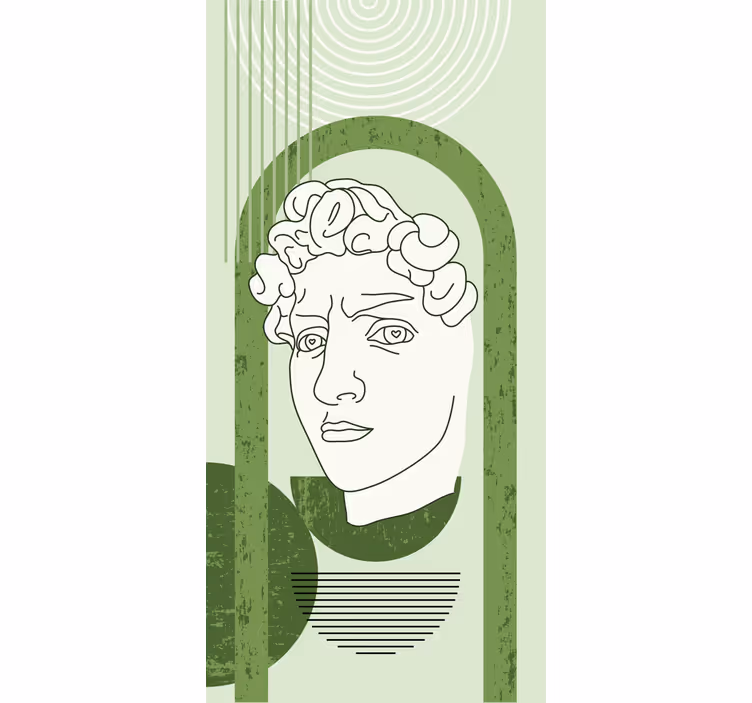 Rolo zavjese s crtežima klasična skulptura portret - TenStickers