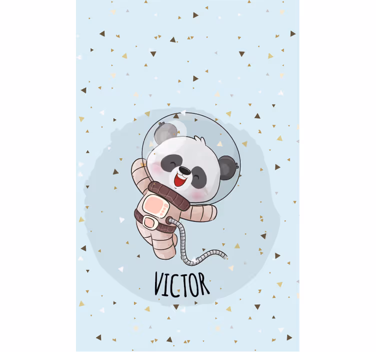 Slatka panda za dječaka s imenom dječja roleta - TenStickers