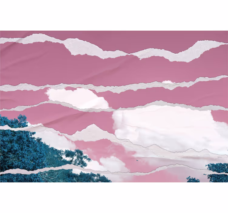 Rolo zavjese oblaci oblačno ružičasti horizont - TenStickers