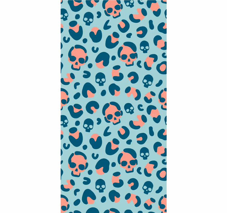 Rolo zavjese zabava lubanje na leopard printu - TenStickers
