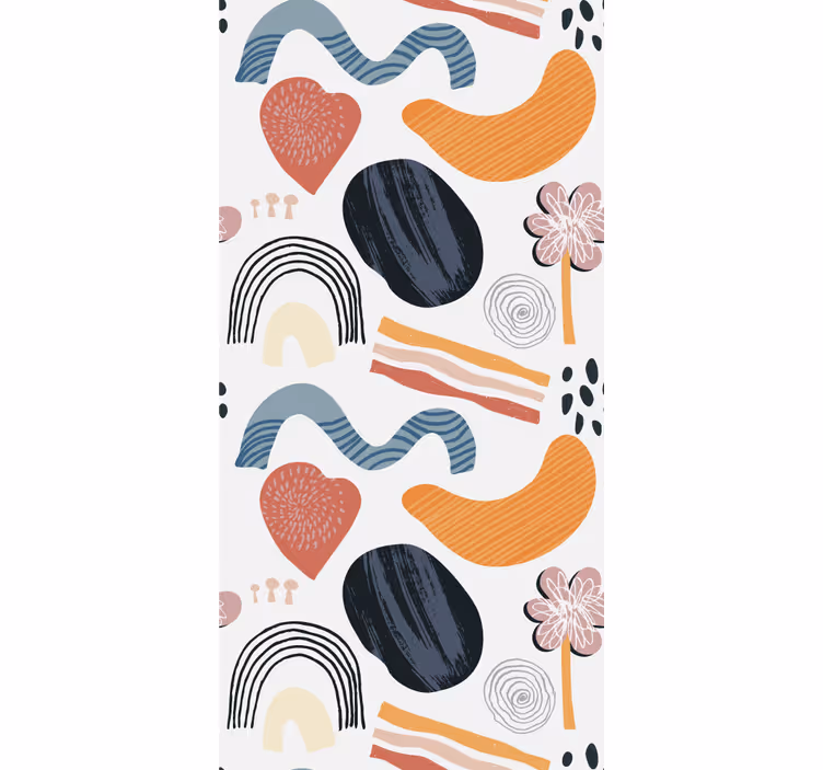 Rolo zavjese s crtežima apstraktni pastelni oblici - TenStickers